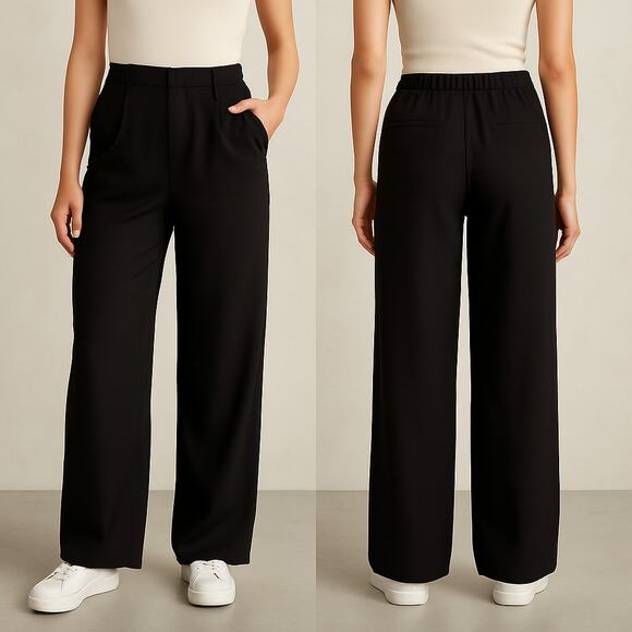 Hollister Pants - Hollister Women’s Ultra High-Rise Livvy Wide Leg Pants Black Size Small Regular